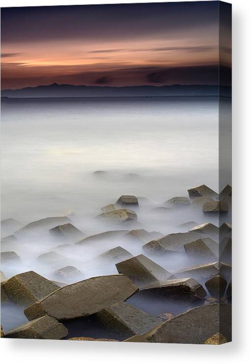 Coast Canvas Print featuring the photograph Quite by Na Zheng? Anna Oleary?