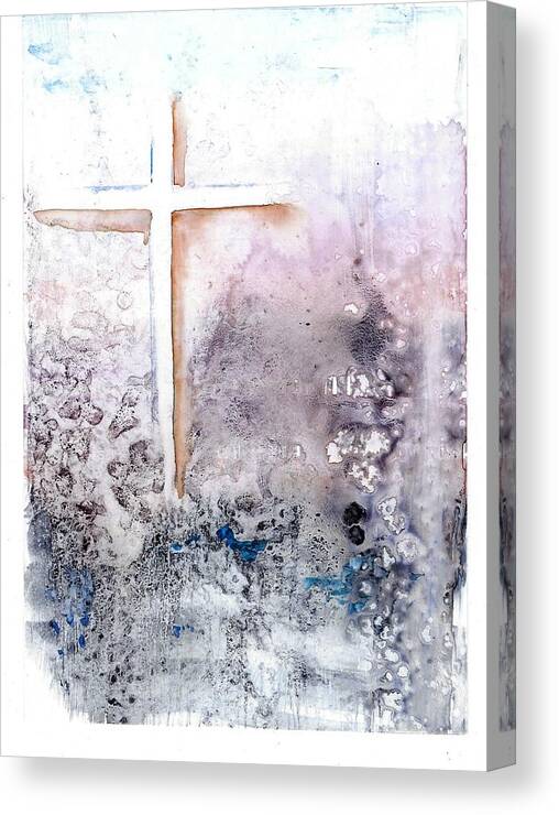 Cross Canvas Print featuring the painting Resurrection Hope - Watercolor by Claudette Carlton