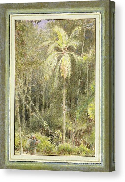 19th Century Canvas Print featuring the painting Robinson Crusoe by Albert Goodwin