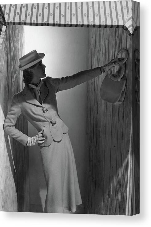 Accessories Canvas Print featuring the photograph Schiaparelli Suit and Accessories by Andre Durst