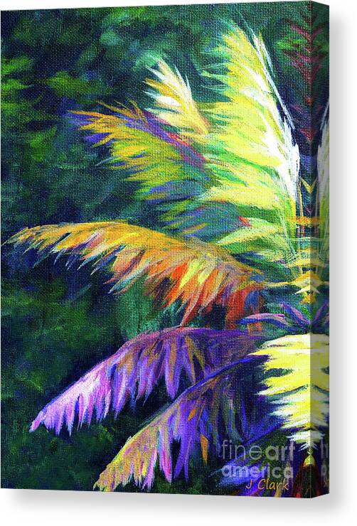 Art Canvas Print featuring the painting Soft Palm by John Clark