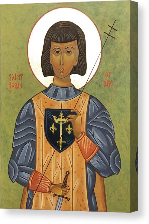 St. Joan Of Arc Canvas Print featuring the painting St. Joan of Arc by Brenda Fox