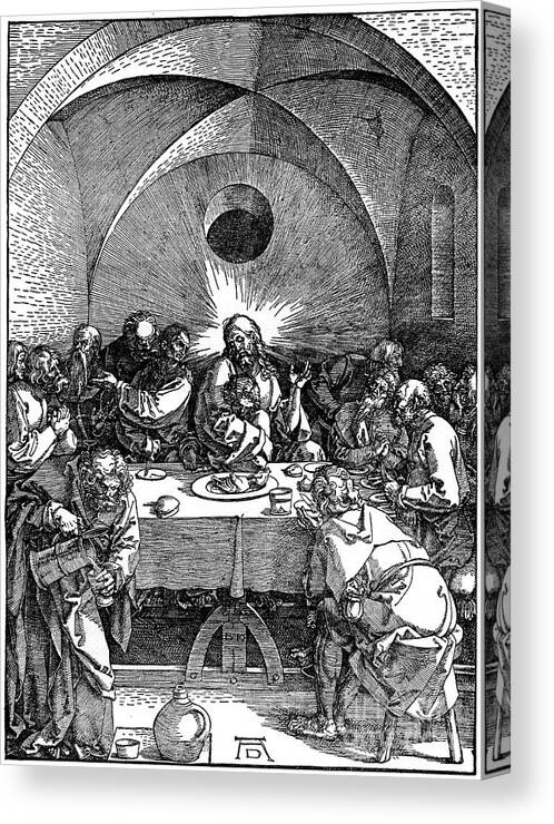 Architectural Feature Canvas Print featuring the drawing The Last Supper From The Great Passion by Print Collector
