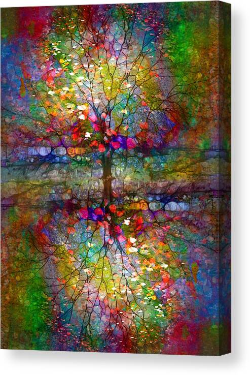 Trees Canvas Print featuring the digital art The Souls of Leaves by Tara Turner