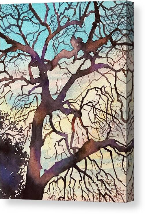 Santa Monica Canvas Print featuring the painting Topanga Oak by Luisa Millicent