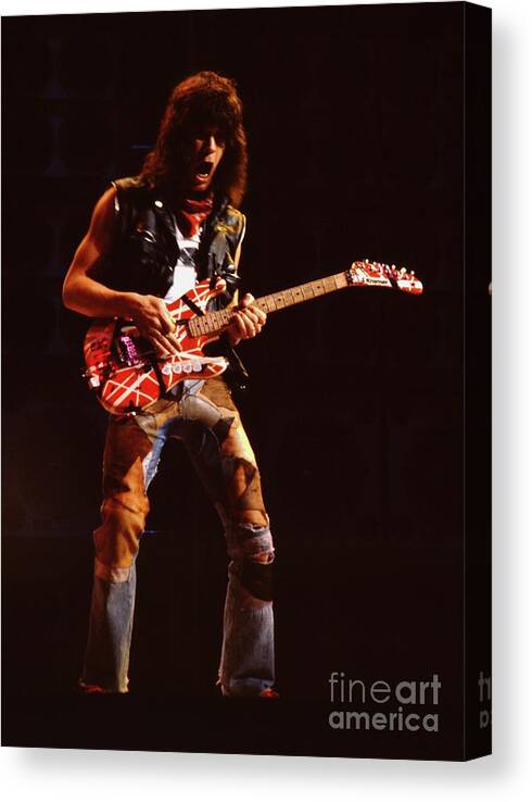 Musician Canvas Print featuring the photograph Eddie Van Halen - Van Halen #1 by Concert Photos