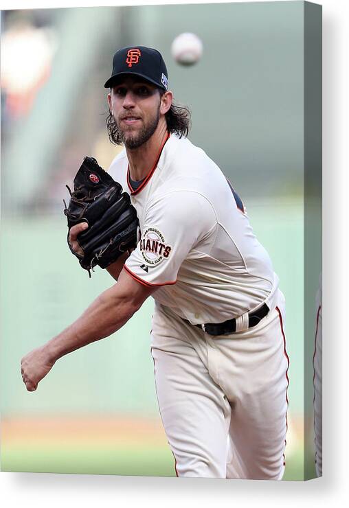 Playoffs Canvas Print featuring the photograph Madison Bumgarner by Christian Petersen