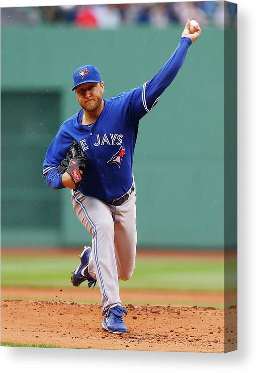 American League Baseball Canvas Print featuring the photograph Mark Buehrle by Jared Wickerham