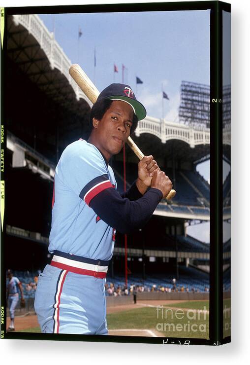 American League Baseball Canvas Print featuring the photograph Rod Carew by Louis Requena