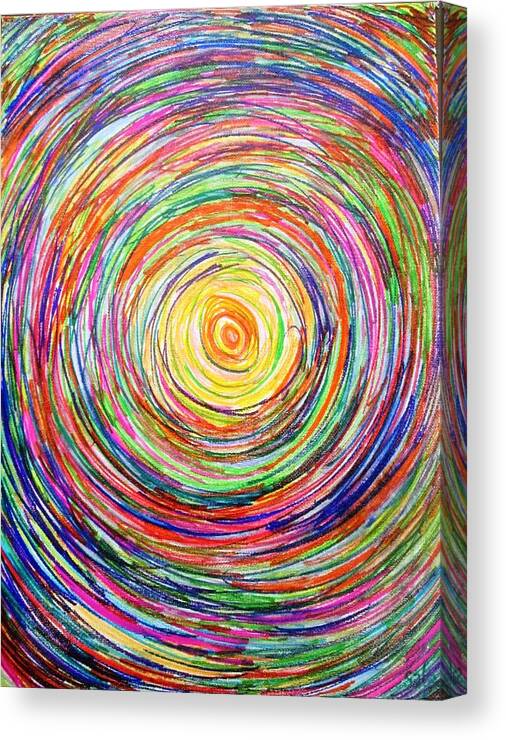  Canvas Print featuring the mixed media Stir #2 by Sala Adenike