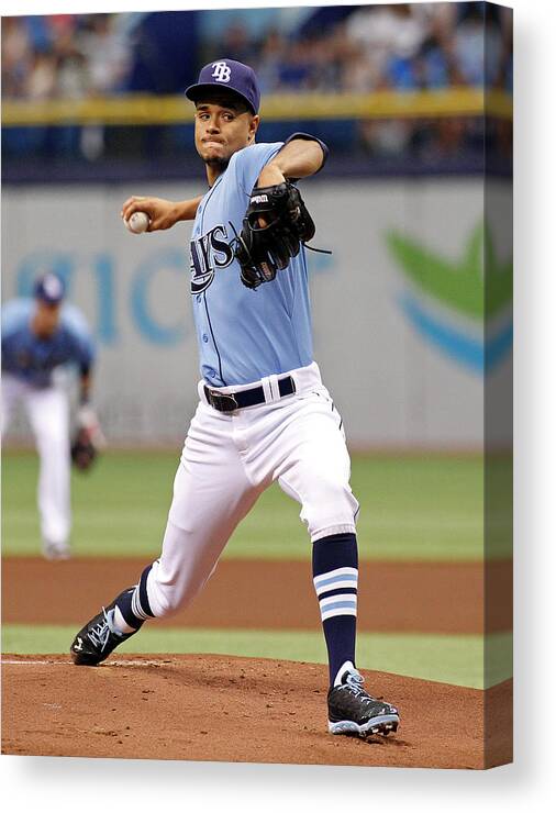 American League Baseball Canvas Print featuring the photograph Chris Ray by Brian Blanco