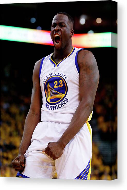 Playoffs Canvas Print featuring the photograph Draymond Green by Ezra Shaw