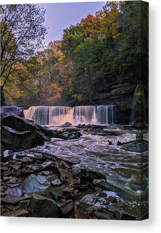 Bedford Reservation Canvas Print featuring the photograph Great Falls by Brad Nellis
