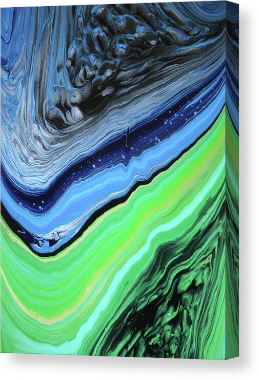 Acrylic Abstract Canvas Print featuring the painting Earth and Sky BGV2 by Diane Goble