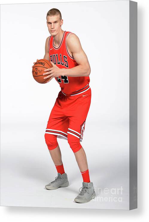 Media Day Canvas Print featuring the photograph Lauri Markkanen by Randy Belice