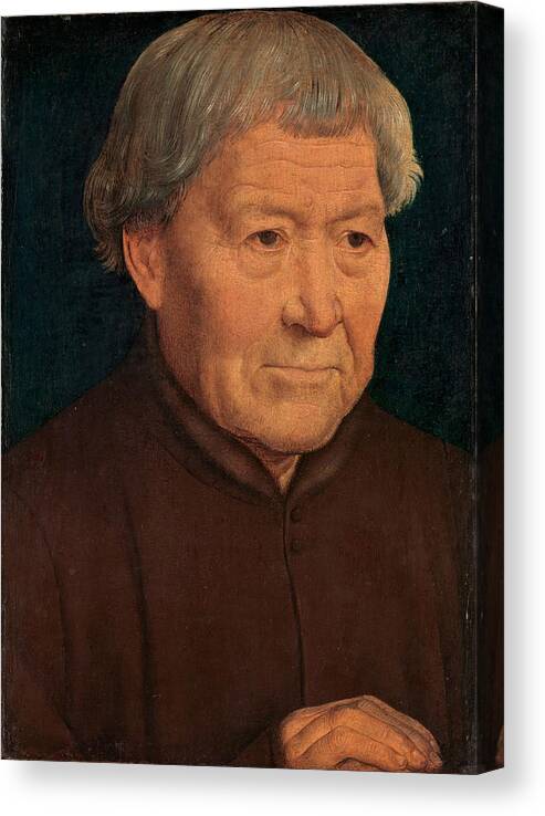 Hans Memling Canvas Print featuring the painting Portrait of an Old Man #4 by Hans Memling
