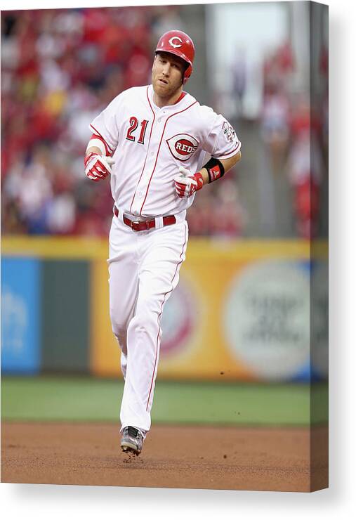 Great American Ball Park Canvas Print featuring the photograph Todd Frazier by Andy Lyons