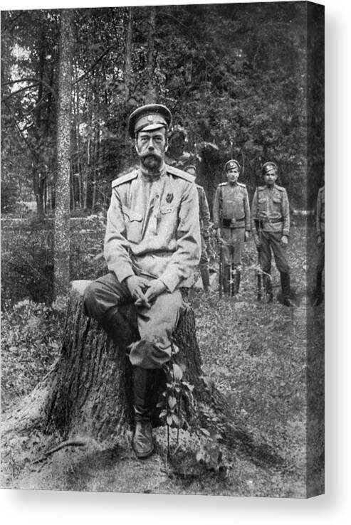 People Canvas Print featuring the photograph Family of Tsar Nicholas II of Russia #34 by Laski Diffusion