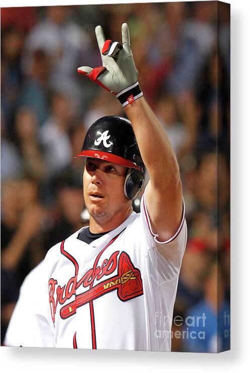 Atlanta Canvas Print featuring the photograph Chipper Jones #4 by Kevin C. Cox