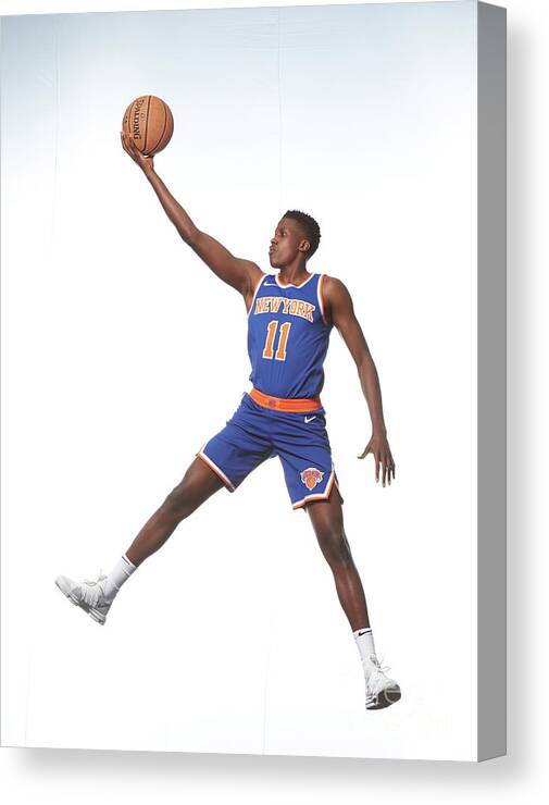 Frank Ntilikina Canvas Print featuring the photograph Frank Ntilikina #4 by Nathaniel S. Butler