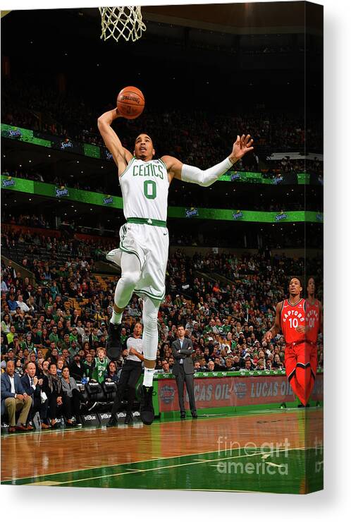 Nba Pro Basketball Canvas Print featuring the photograph Jayson Tatum by Jesse D. Garrabrant
