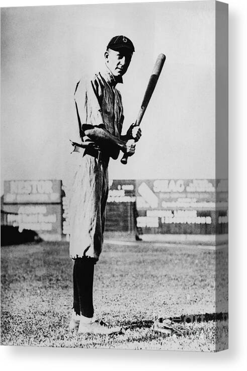 American League Baseball Canvas Print featuring the photograph Ty Cobb by National Baseball Hall Of Fame Library