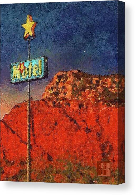 City Abstract Architecture Print Canvas Print featuring the mixed media 816 City Abstract Architecture Print Starry Starry Night, Sedona, Arizona by Richard Neuman Architectural Gifts