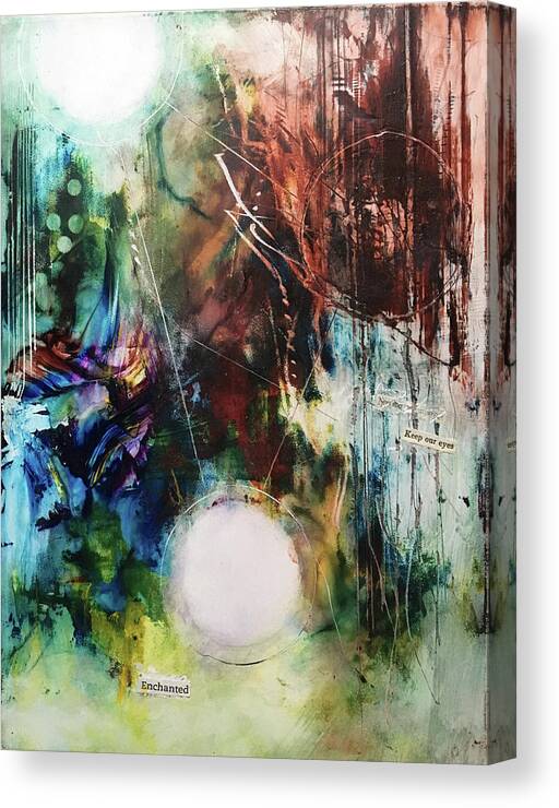 Abstract Art Canvas Print featuring the painting A Willingness To Stay by Rodney Frederickson