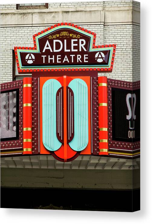 Hotel Mississippi Canvas Print featuring the photograph Adler Theatre Davenport by Christi Kraft