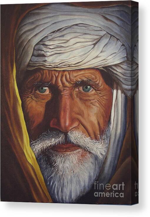Afghan Canvas Print featuring the painting Afghan by Ken Kvamme