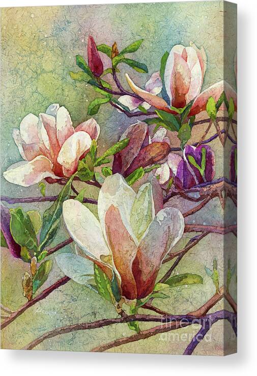 Magnolia Canvas Print featuring the painting After a Fresh Rain by Hailey E Herrera