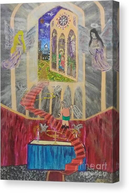 God Canvas Print featuring the mixed media An Adventure Begins by David Westwood