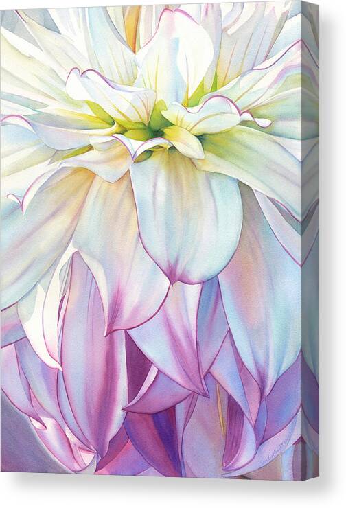 Dahlia Canvas Print featuring the painting Aria by Sandy Haight