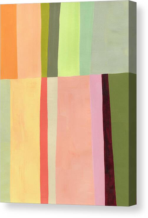 Abstract Art Canvas Print featuring the painting August Stripes #4 by Jane Davies