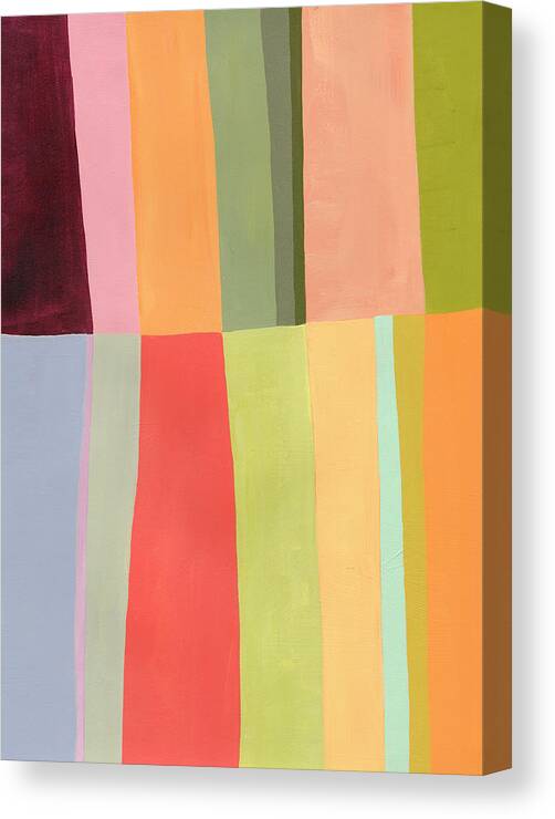 Abstract Art Canvas Print featuring the painting August Stripes #6 by Jane Davies