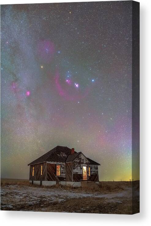 Astrophotography Canvas Print featuring the photograph Bernard's Night by Darren White