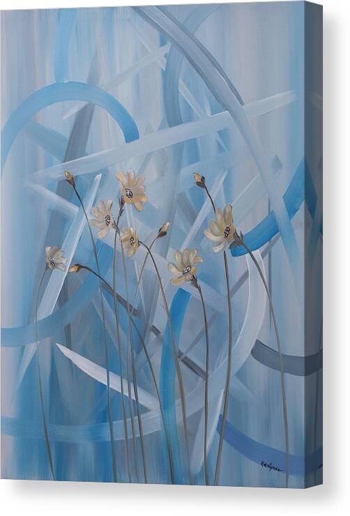 Flowers Canvas Print featuring the painting Blooming Closure by Berlyn