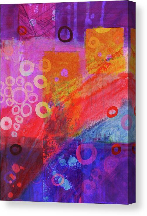 Bubbles Abstract Canvas Print featuring the painting Bubbles by Nancy Merkle