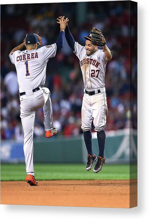 People Canvas Print featuring the photograph Carlos Correa by Jim Rogash