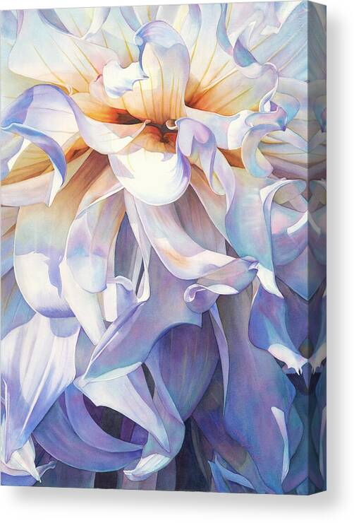 Dahlia Canvas Print featuring the painting CascadeDance by Sandy Haight