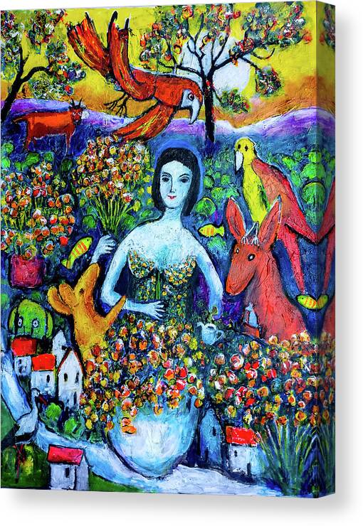Art Canvas Print featuring the painting Chagall in Australia by Jeremy Holton