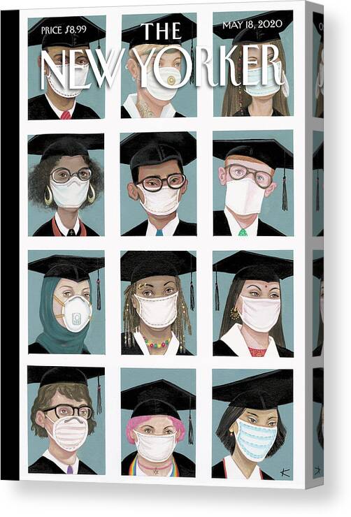 Student Canvas Print featuring the painting Class Of 2020 by Anita Kunz