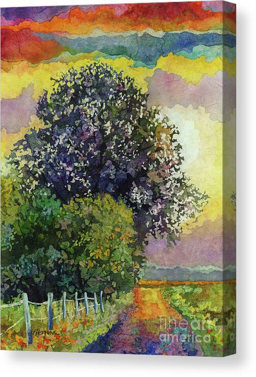 Country Canvas Print featuring the painting Country Road by Hailey E Herrera