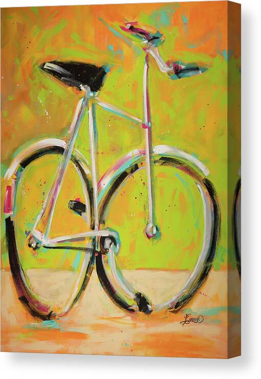 Bicycle Canvas Print featuring the painting Cruiser by Terri Einer