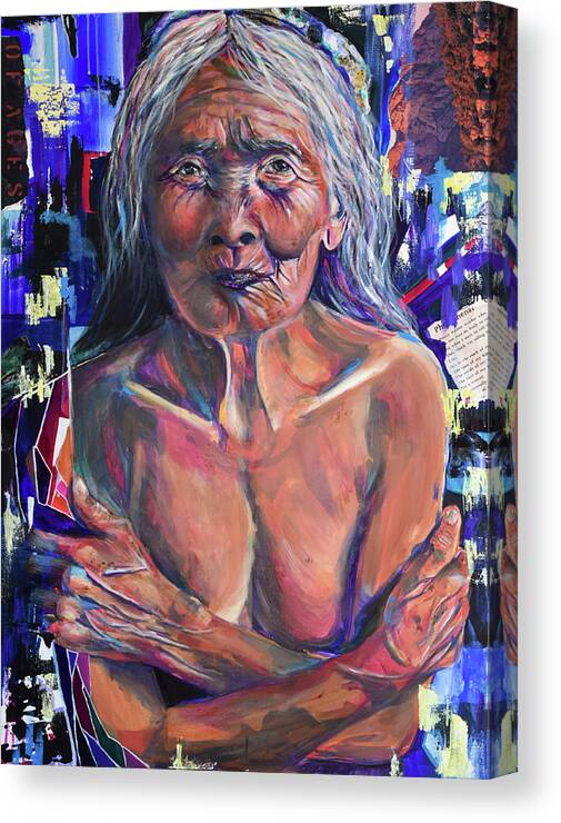 Indigenous Canvas Print featuring the painting Deeper than This by Christina Carmel