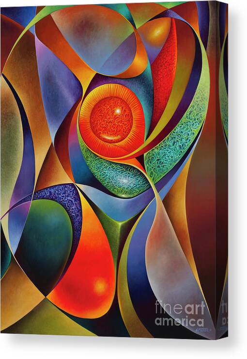Chalice Canvas Print featuring the painting Dynamic Series #28 by Ricardo Chavez-Mendez