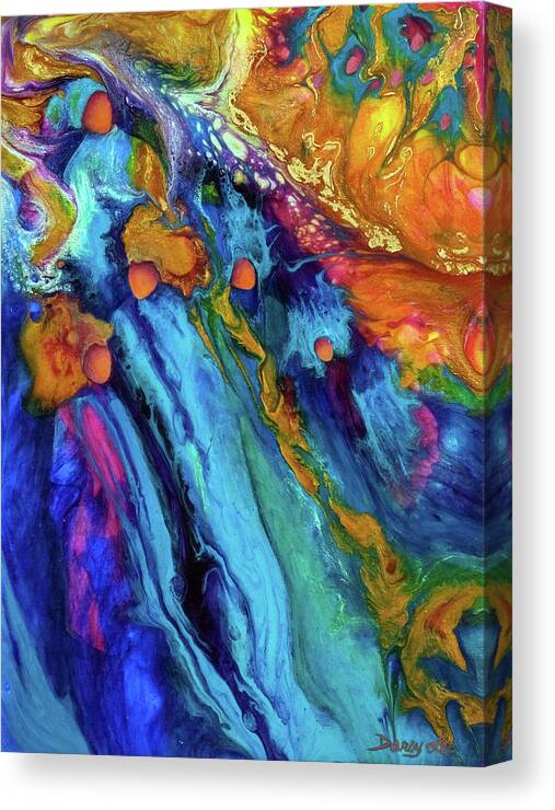 Spiritual Feminine Art Canvas Print featuring the painting Effervescence by Darcy Lee Saxton