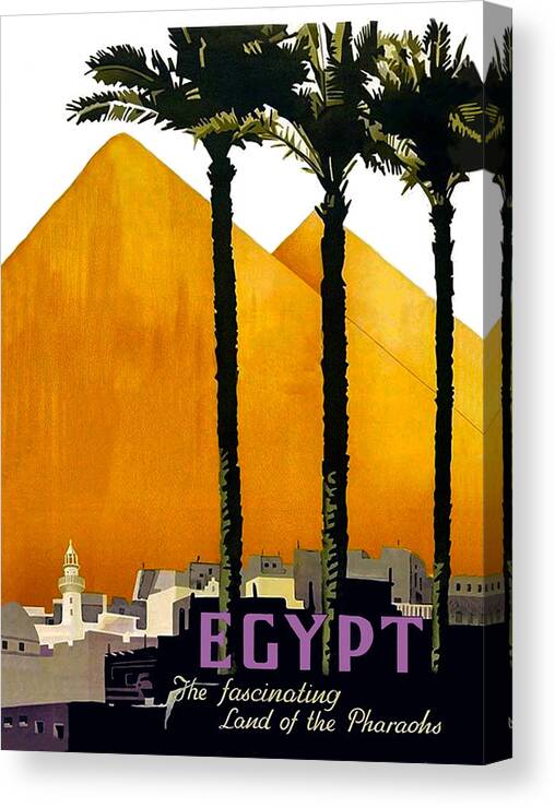 Egypt Canvas Print featuring the digital art Egypt Pyramids by Long Shot