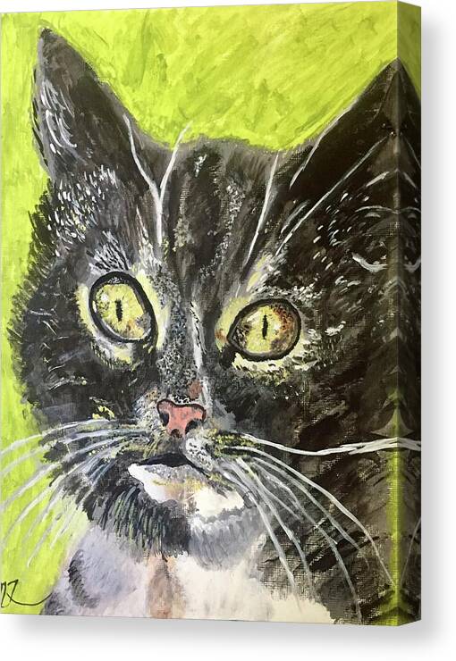 Kitty Canvas Print featuring the painting Emily by Melody Fowler