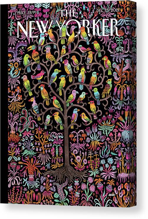 Tree Canvas Print featuring the painting Enchanted Garden by Edward Steed